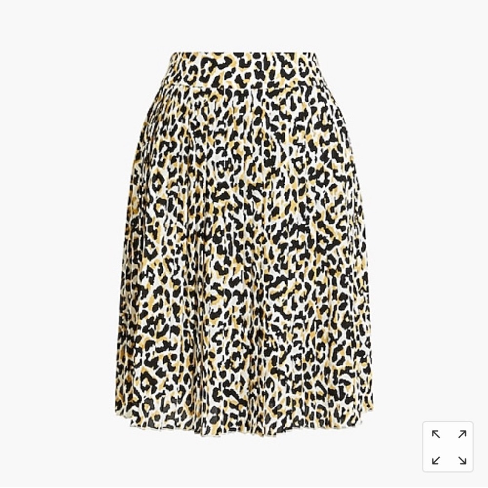 Pleated leopard skirt J.Crew size 0.